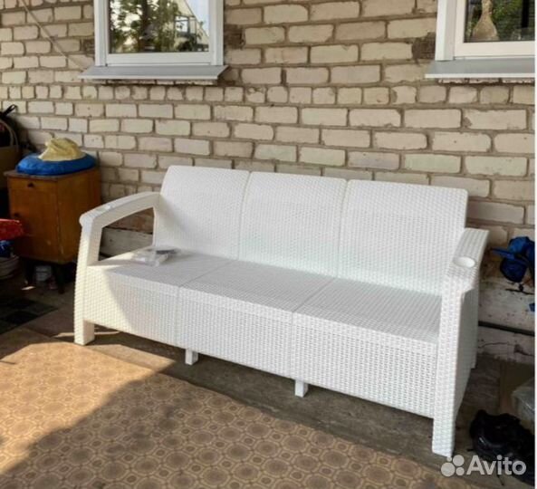 Садовая мебель под ротанг, диван 2х, 3х местный