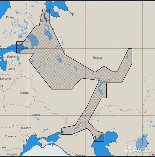 Карта глубин C-MAP RS-Y050 Европейская часть РФ