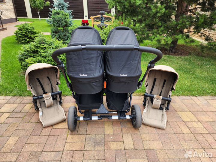 Коляска для двойняшек Emmaljunga Double Viking 735