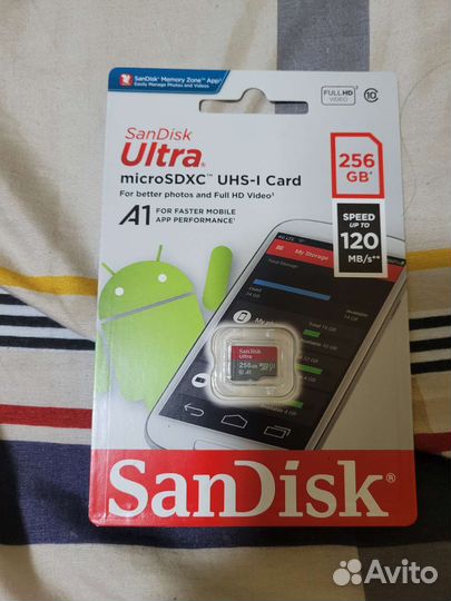 Карта памяти MicroSD Sandisk Ultra 256 гигабайт