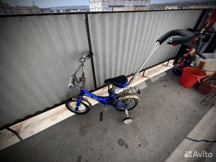 Велосипед детский с ручкой