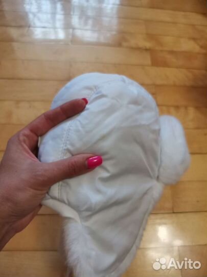 Зимняя шапка-ушанка для девочки 46 р