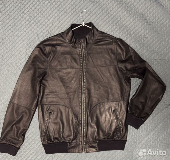 Кожаный бомбер двухсторонний