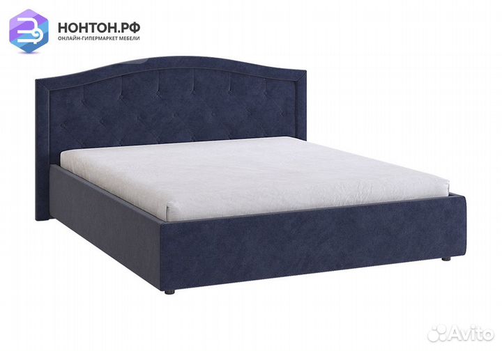Кровать Верона 2 1.6 м синяя