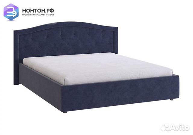 Кровать Верона 2 1.6 м синяя