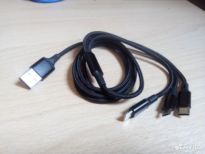 USB Шнуры 3 в 1 (Micro, Type-C, Lightning Apple)