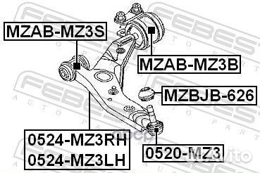 Рычаг передний правый 0524MZ3RH Febest