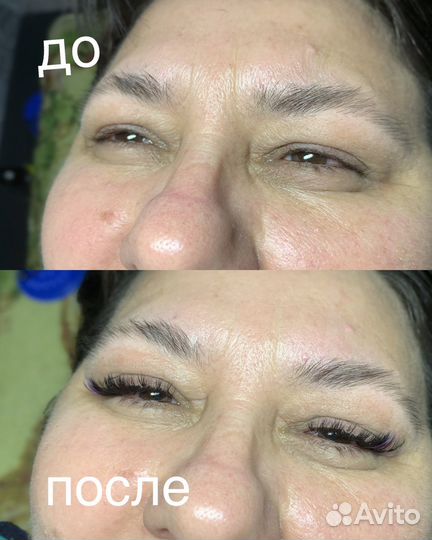 Наращивание ресниц в уютном помещении