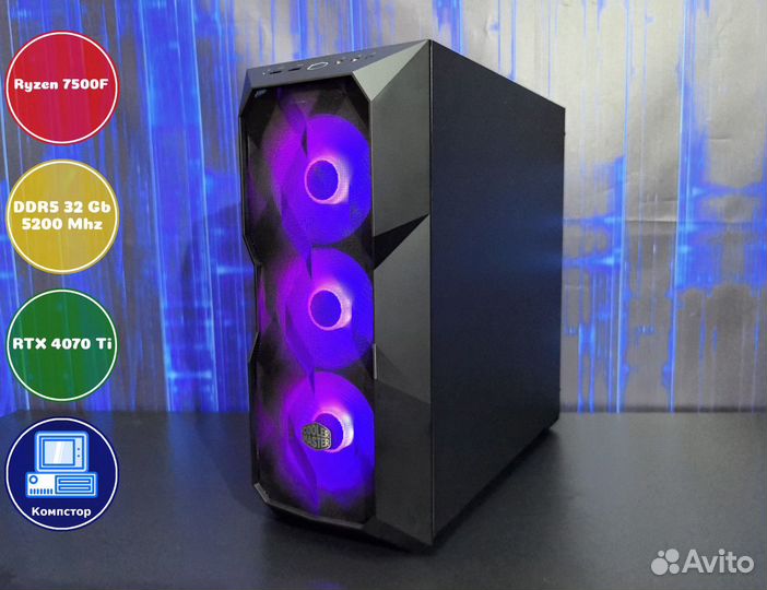 Сборка пк для 2к AMD7500F-RTX4070Ti-32DDR5-IZL-A620