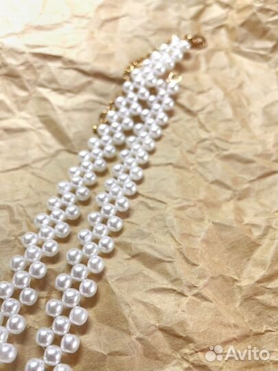 Чокер жемчужный ручная работа