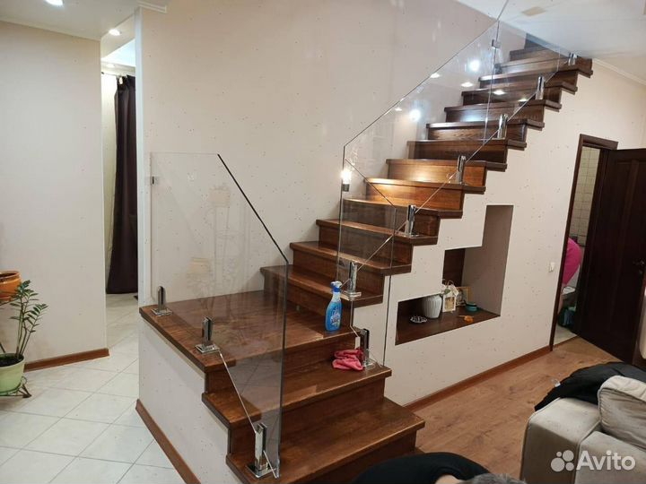 Перила для лестницы стеклянные ограждения