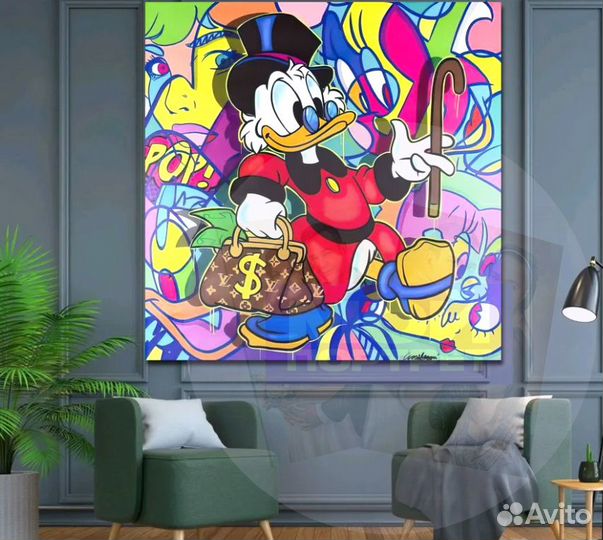 Картина на холсте Скрудж Макдак с доставкой