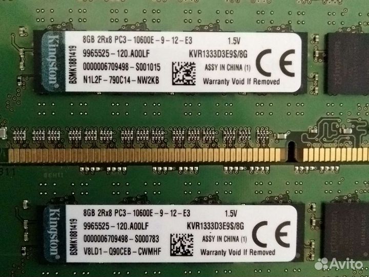 Память ECC unregistered/нерегистровая