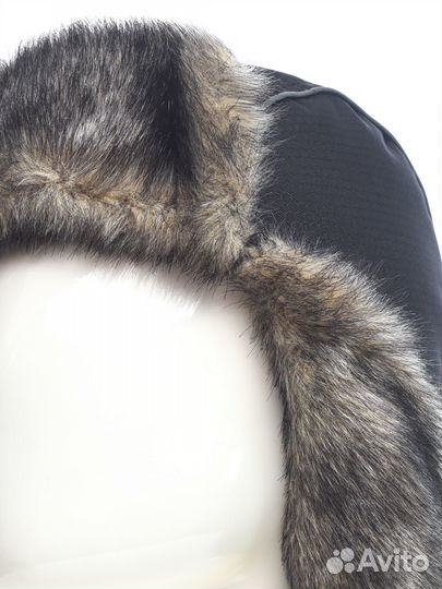 Шапка зимняя Полюс,цв. Серый/Черный,т.Cell,р.58-60