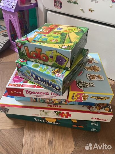 Пазлы и настольные игры для малышей