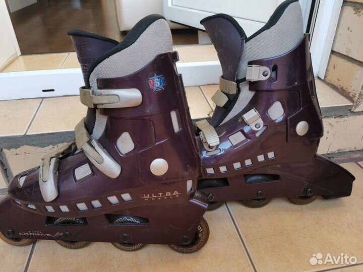 Роликовые коньки женские фиолетовые, р 40