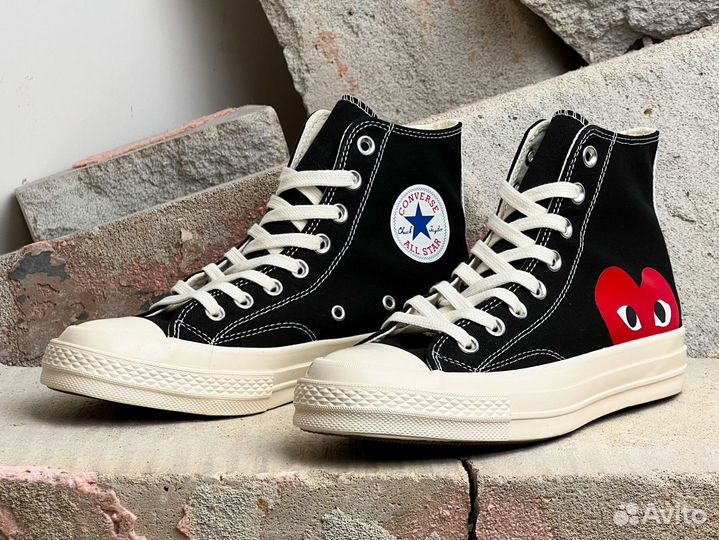 Converse Comme des Garcons Play Black High