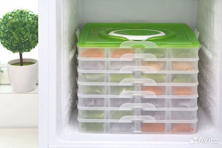 Контейнер для пельменей и вареников, 6 ярусов