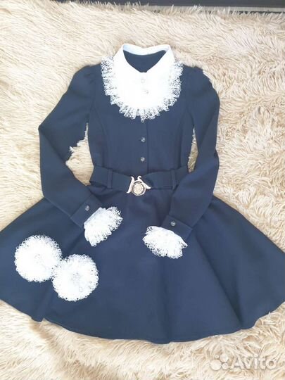 Маленькая Леди жабо воротник бантики манжеты