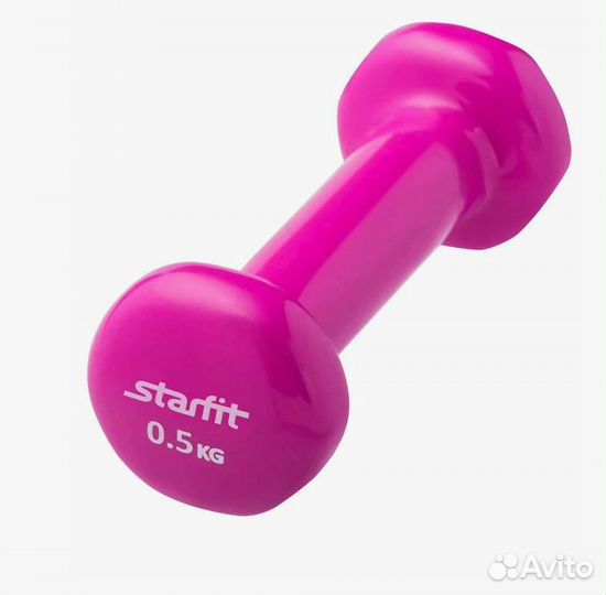 Гантель виниловая starfit DB-101 0,5 кг