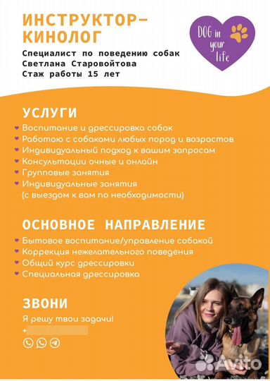 Кинолог. Дрессировка собак