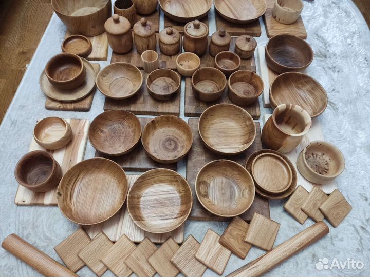 Кухонная утварь из дуба и ясеня