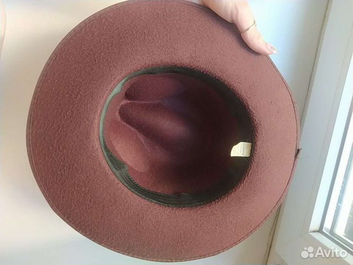 Шляпа фетровая унисекс коричневая