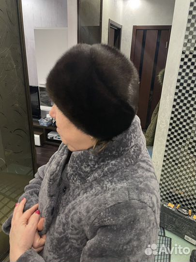 Шапка норковая женская