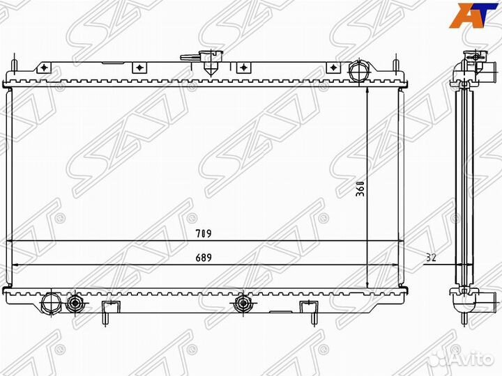 Радиатор nissan primera 96-01 (трубчатый)