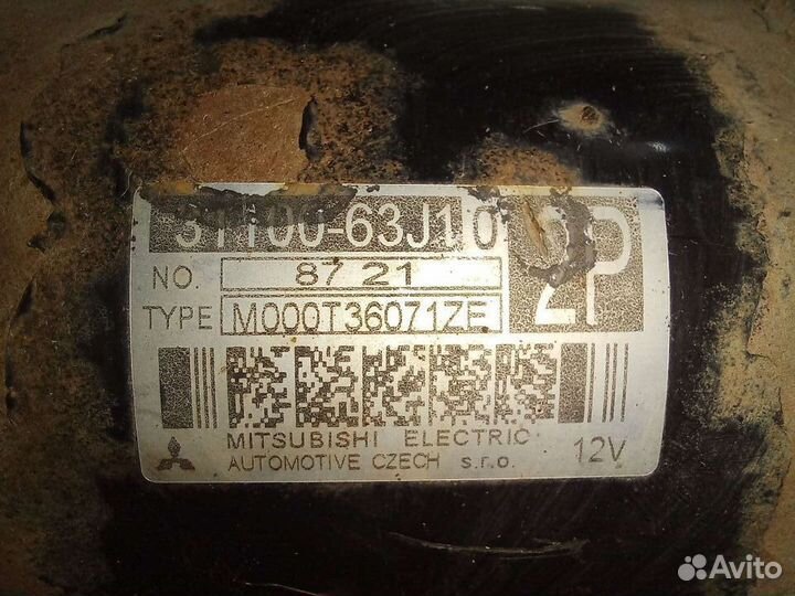 Стартер M16A 4WD МКПП Suzuki SX4