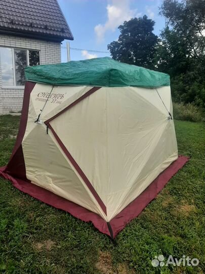 Зимняя палатка Снегирь 3Т long комплектом