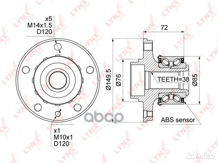 Ступица с подшипником VW touareg/T5 03-05 пер/з