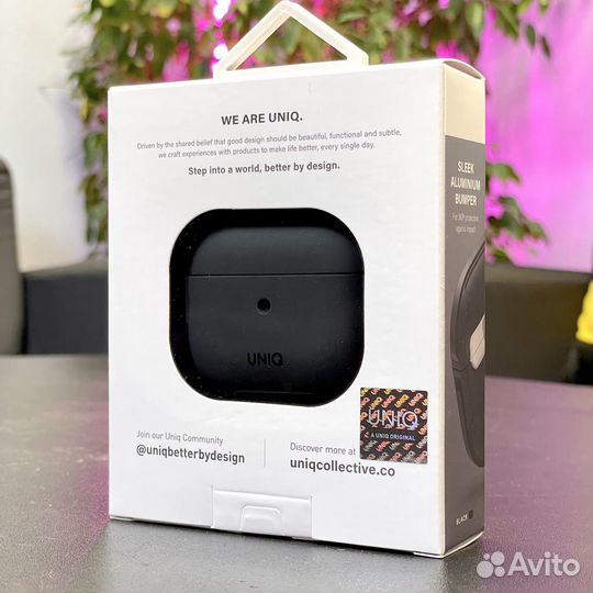 Чехол Uniq с бампером AirPods 3 (Новый, алюминий)
