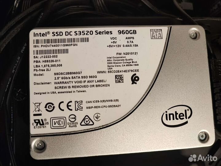 Серверный SSD Intel 960 GB SATA MLC