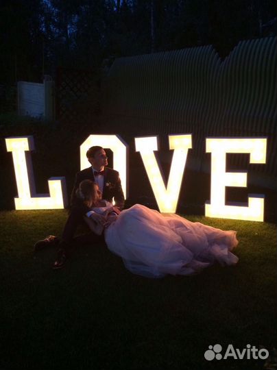 Аренда. Комплект светящихся букв 