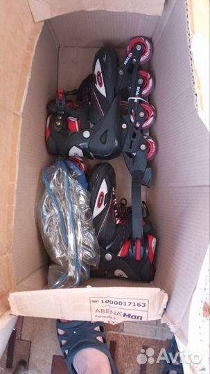 Коньки и ролики 2 в 1 novus 34-37 р