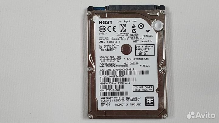 Жесткий диск для ноутбука hgst 1000гб