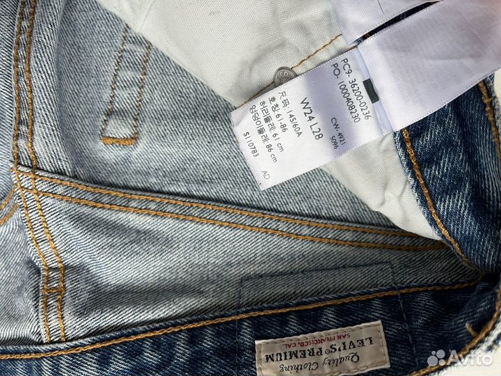 Джинсы levis 501 w24 l28