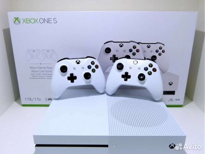 Игровая приставка Xbox One S 1TB + 2 геймпада