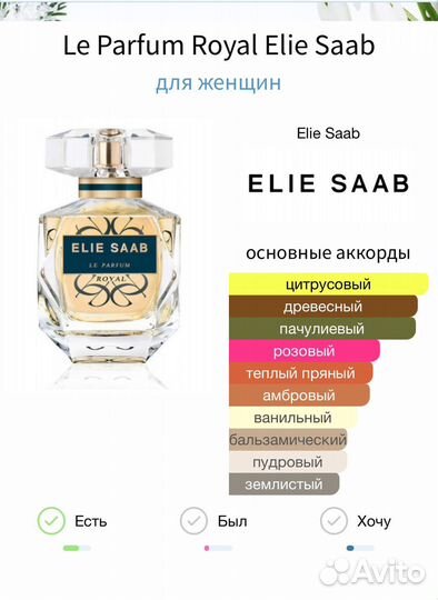 Парфюм Le Parfum Royal Elie Saab