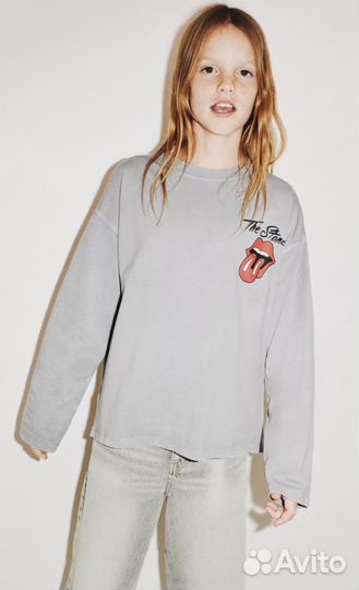 Лонгслив Zara 130 The Rolling stones новый