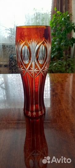 Ваза для цветов цветное стекло СССР