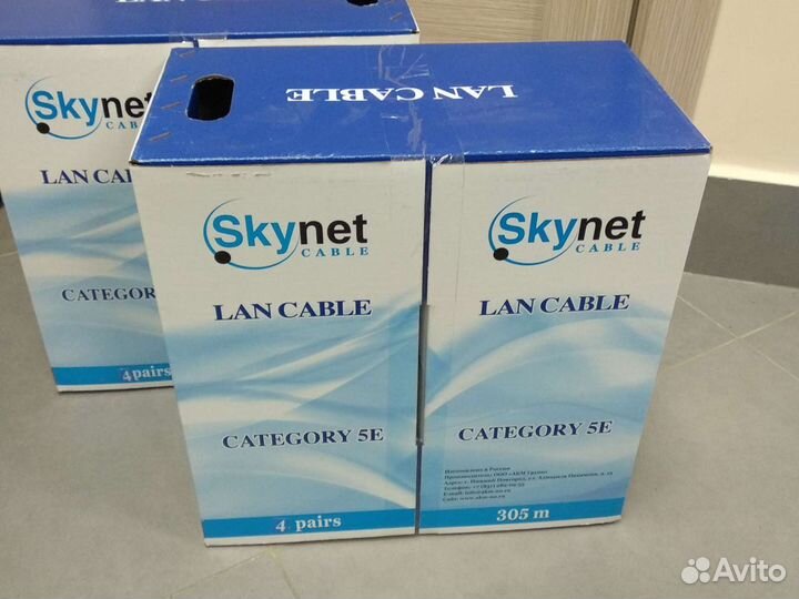 Кабель LAN витая пара 5E медь 305м внутренний