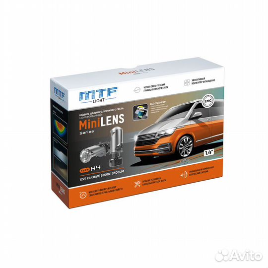 Светодиодные линзы MTF mini-lens H4