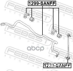 Тяга стабилизатора передняя 1223-sanff Febest