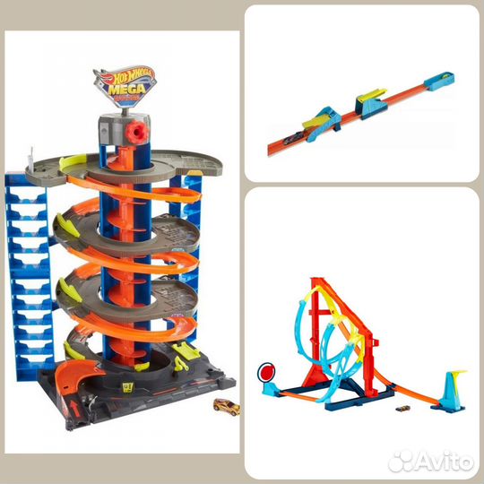Hot wheels гараж, трек, трамплин