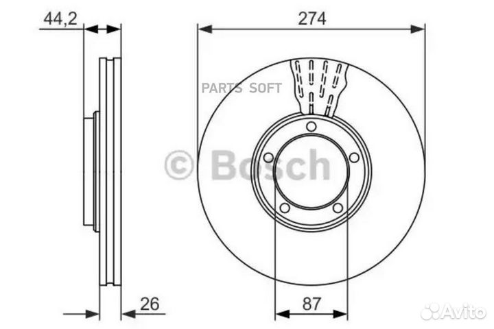 Bosch 0986479696 Диск тормозной перед