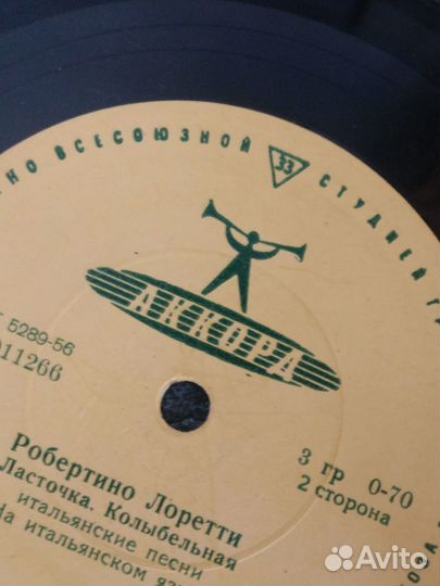 Виниловая пластинка: поёт Робертино Лоретти