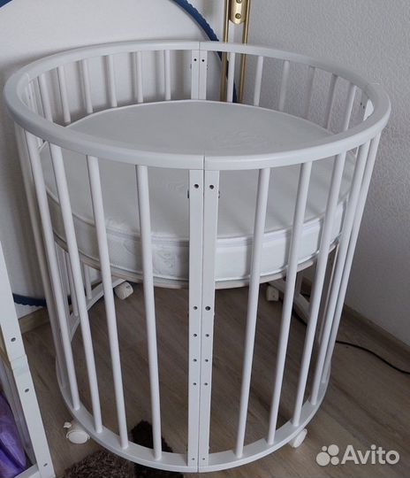 Матрас детский круглый в кроватку