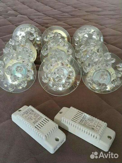 Комплект 9 шт точечных потолочных светильников